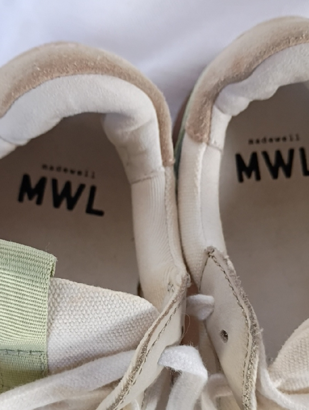 Madewell Unisex Neutral Pastel Casual Sneakers - Cream, Blush & Mint Size 9 - Picture 7 of 8